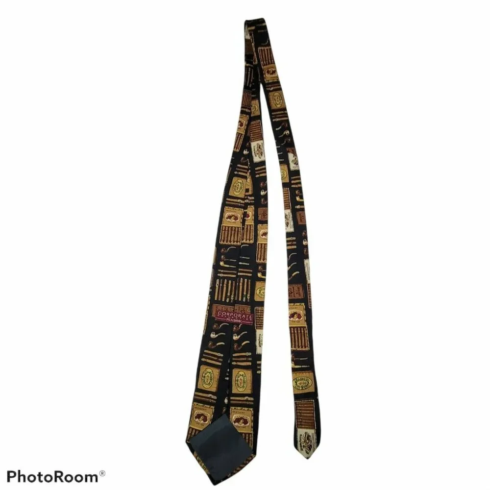 Jos A‎ Bank Corporate Men Silk Neck Tie Cigar Pipe